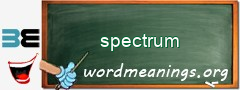 WordMeaning blackboard for spectrum